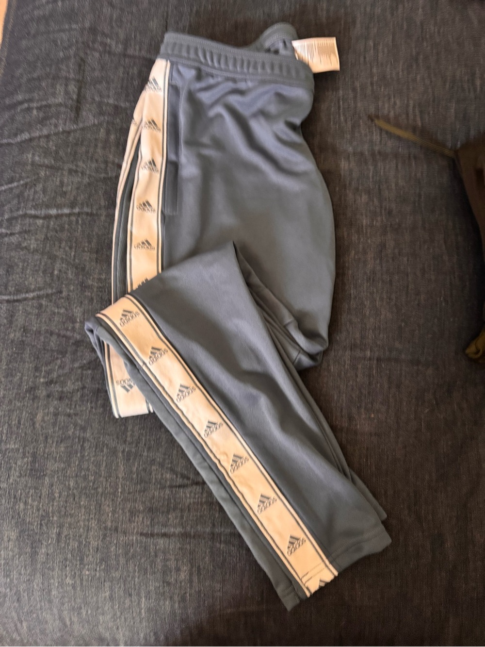 adidas unisexSlate Blue Joggers with Drawstring